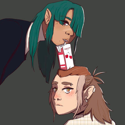 Sunny & Robin; first initial concept art of them